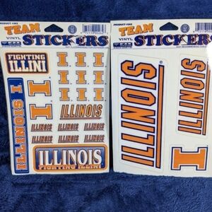 Vintage University Of Illinois Vinyl Sticker Bundle